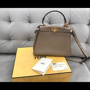 Fendi Iconic Mini Peekaboo good hardware Authentic